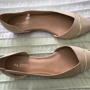 Beige with Gold Detail Women's Flat